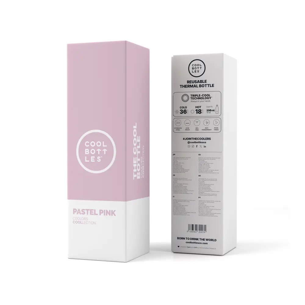 Butelka Coolors 350ml Pastel Pink - obrazek 3