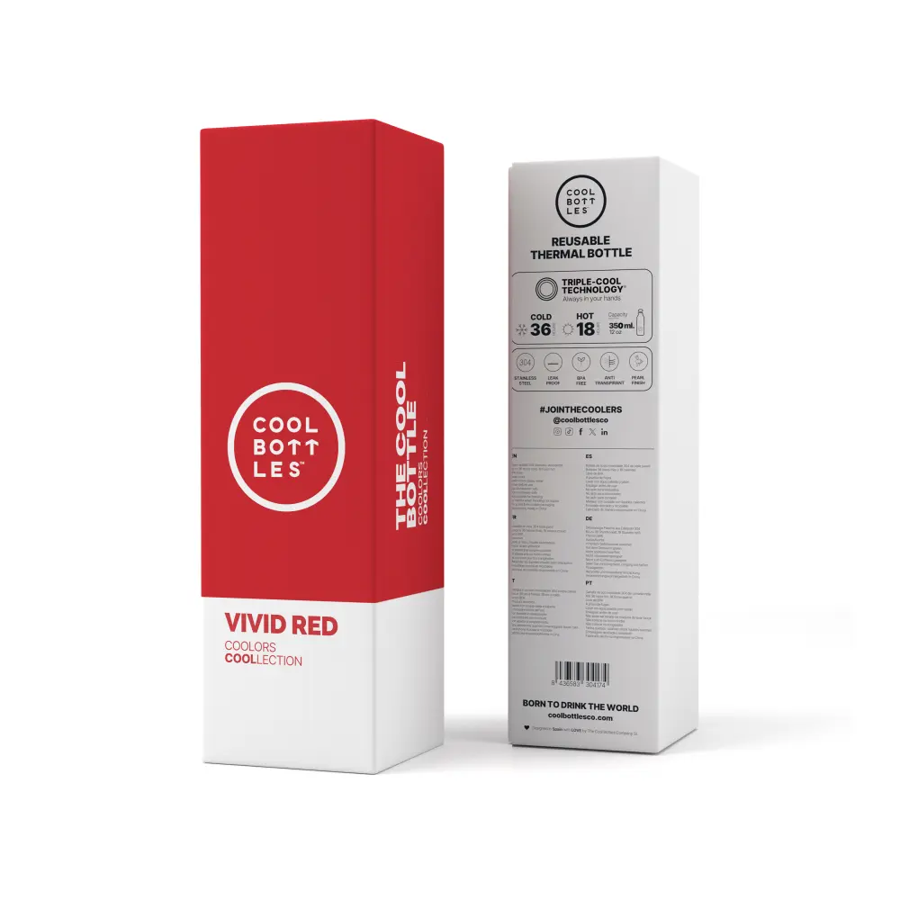 Butelka Coolors 350ml Vivid Red - obrazek 2