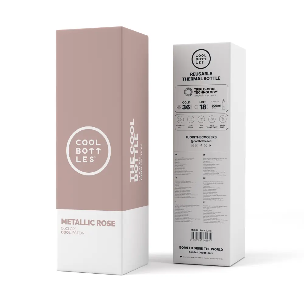 Butelka Coolors 500ml Metallic Rose - obrazek 4