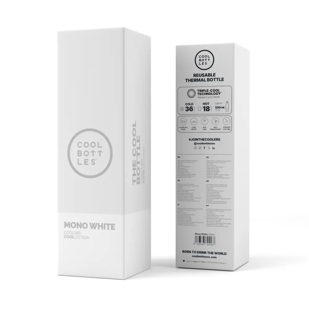 Butelka Coolors 500ml Mono White - obrazek 2