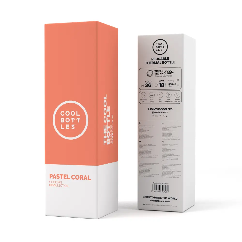 Butelka Coolors 500ml Pastel Coral - obrazek 4