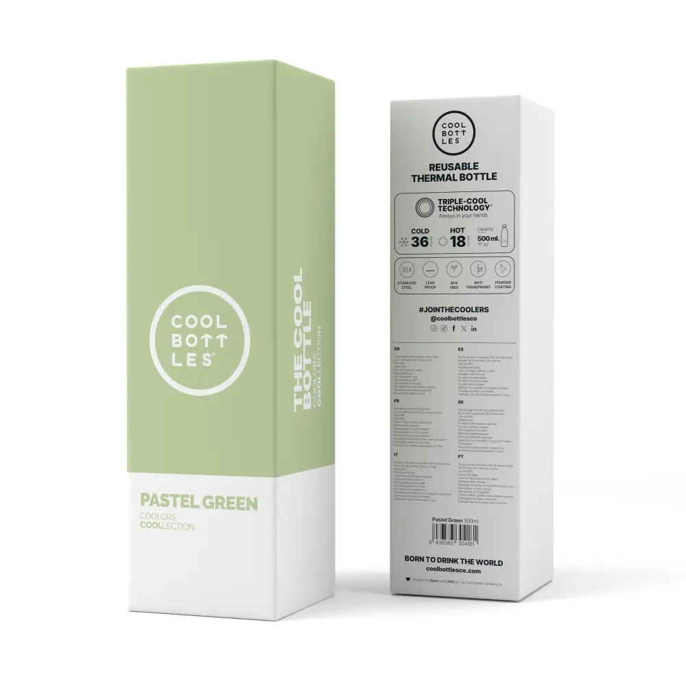 Butelka Coolors 500ml Pastel Green - obrazek 2
