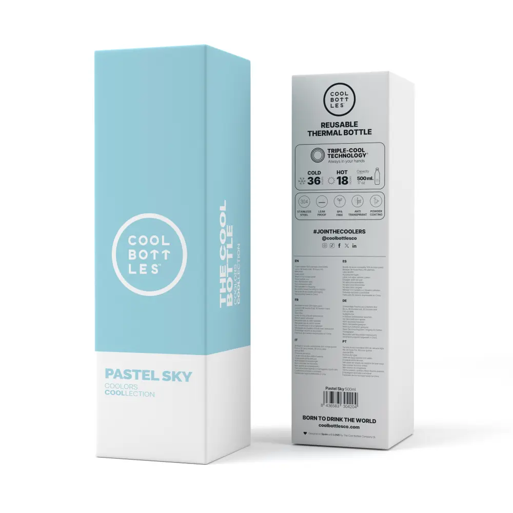 Butelka Coolors 500ml Pastel Sky - obrazek 2