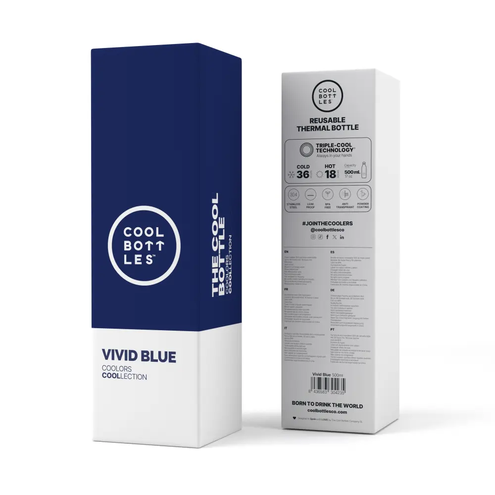 Butelka Coolors 500ml Vivid Blue - obrazek 2