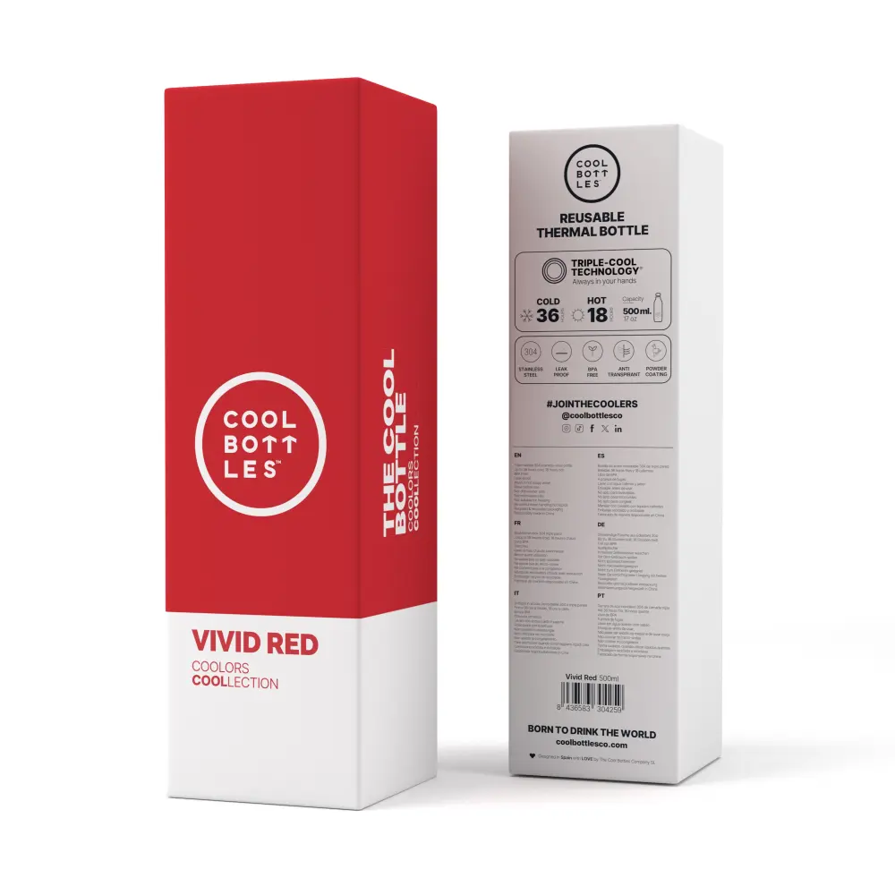 Butelka Coolors 500ml Vivid Red - obrazek 2