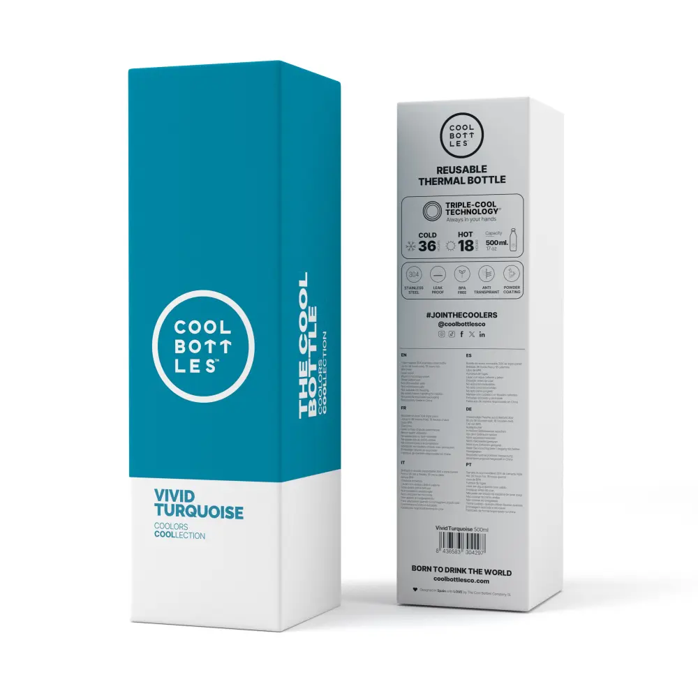 Butelka Coolors 500ml Vivid Turquoise - obrazek 3