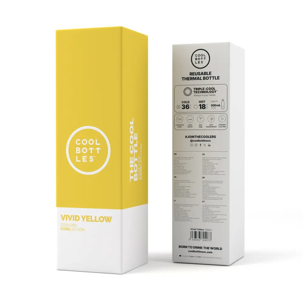 Butelka Coolors 500ml Vivid Yellow - obrazek 2