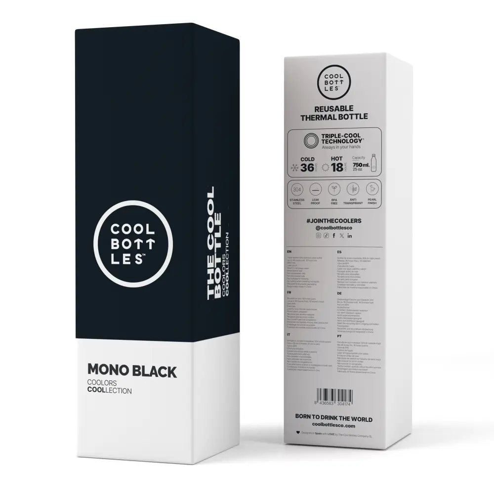 Butelka Coolors 750ml Mono Black - obrazek 2