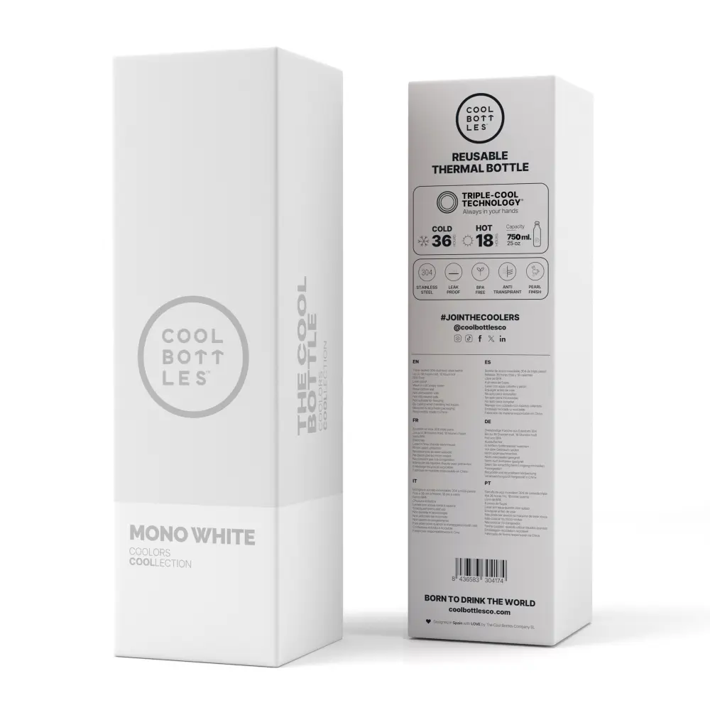 Butelka Coolors 750ml Mono White - obrazek 2