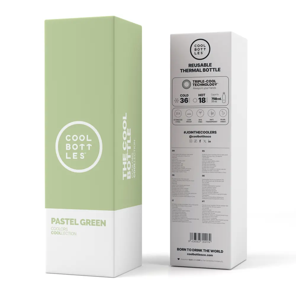 Butelka Coolors 750ml Pastel Green - obrazek 2