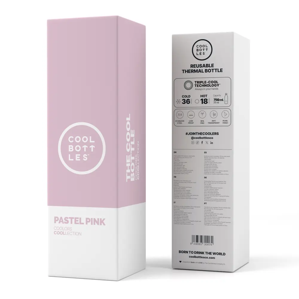 Butelka Coolors 750ml Pastel Pink - obrazek 2