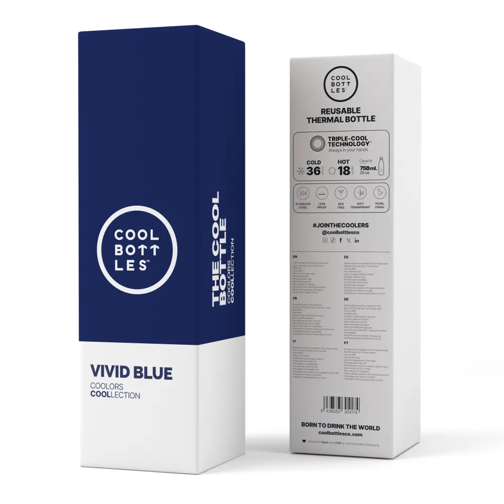 Butelka Coolors 750ml Vivid Blue - obrazek 2
