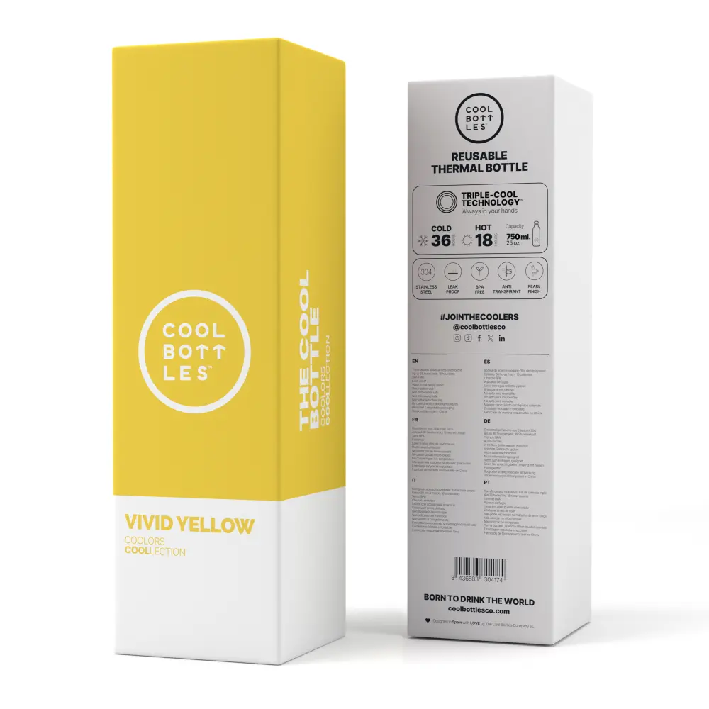 Butelka Coolors 750ml Vivid Yellow - obrazek 2
