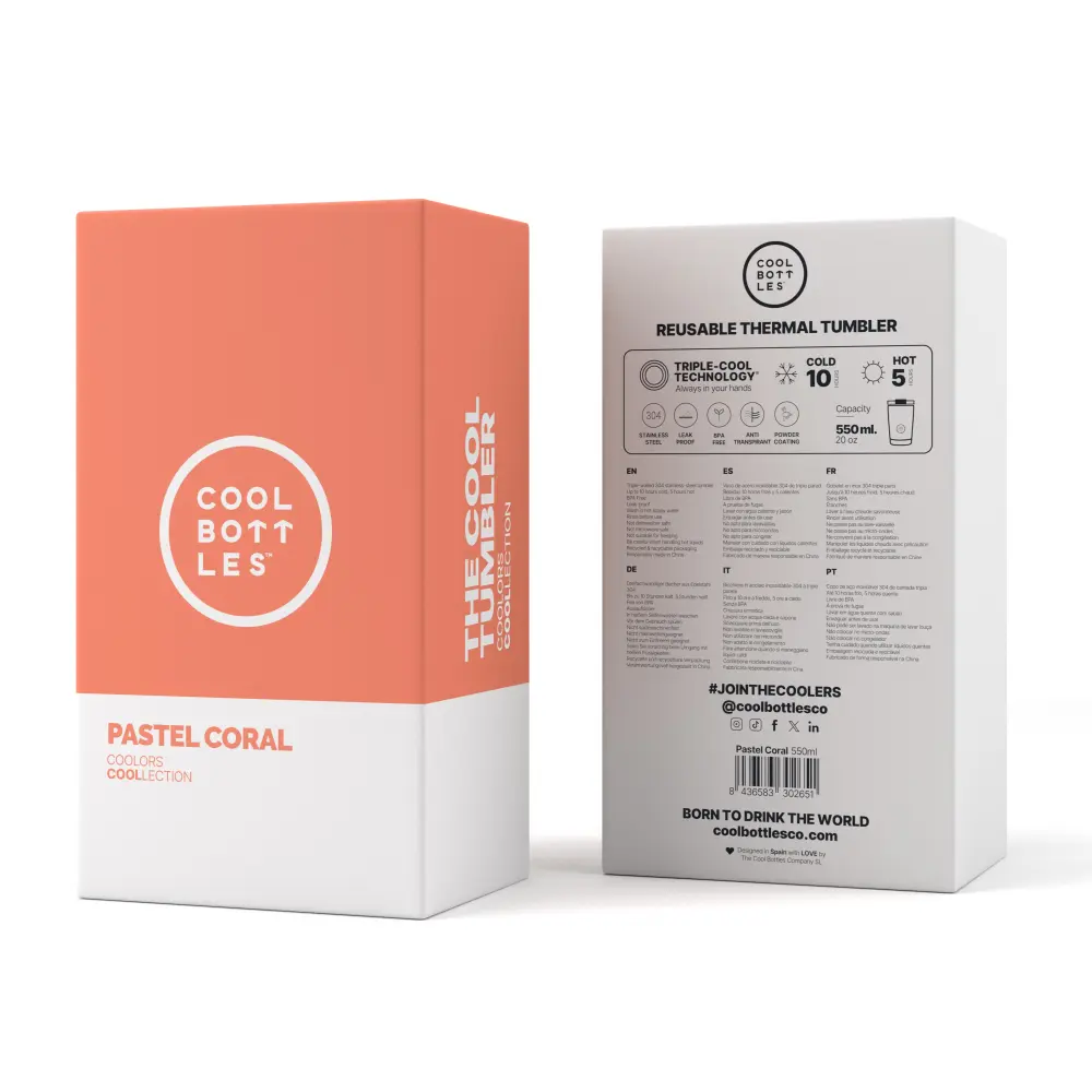 Kubek Tumblers Coolors 550ml Pastel Coral - obrazek 2