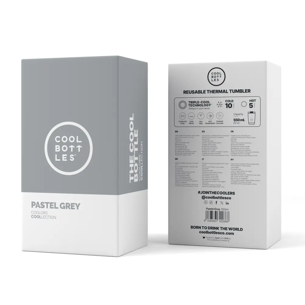 Kubek Tumblers Coolors 550ml Pastel Grey - obrazek 6