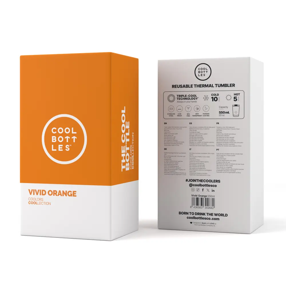 Kubek Tumblers Coolors 550ml Vivid Orange - obrazek 2