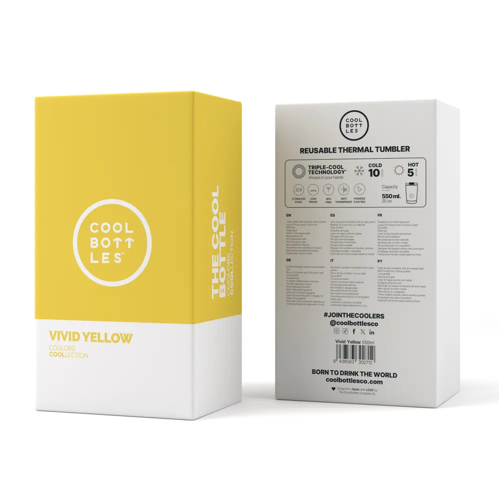 Kubek Tumblers Coolors 550ml Vivid Yellow - obrazek 2