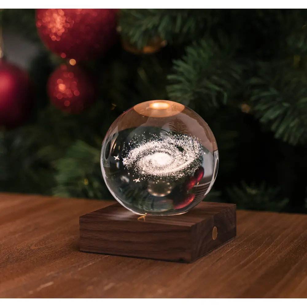 Lampa Amber Crystal 3D laser / Kolekcja kosmiczna: Galaktyka