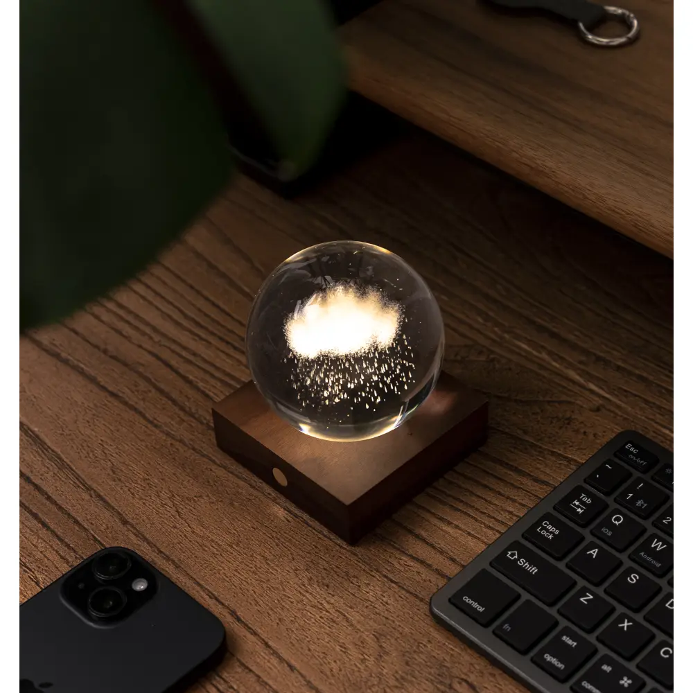 Lampa Amber Crystal 3D laser / Kolekcja przygodowa: Chmura deszczowa - obrazek 4