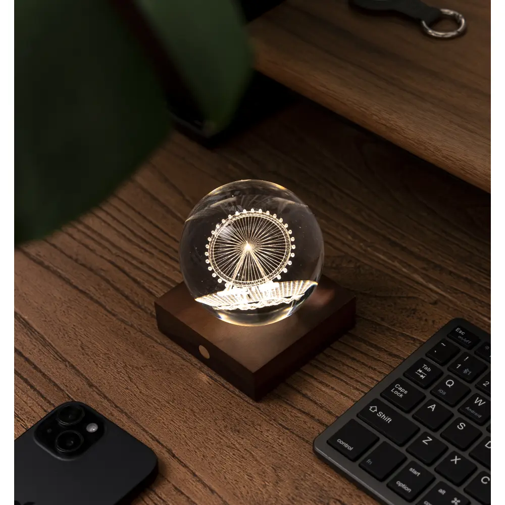 Lampa Amber Crystal 3D laser / Kolekcja przygodowa: Diabelski młyn - obrazek 5