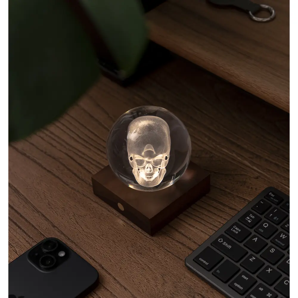 Lampa Amber Crystal 3D laser / Kolekcja przygodowa: Czaszka - obrazek 5