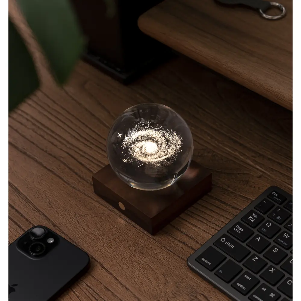 Lampa Amber Crystal 3D laser / Kolekcja kosmiczna: Galaktyka - obrazek 5