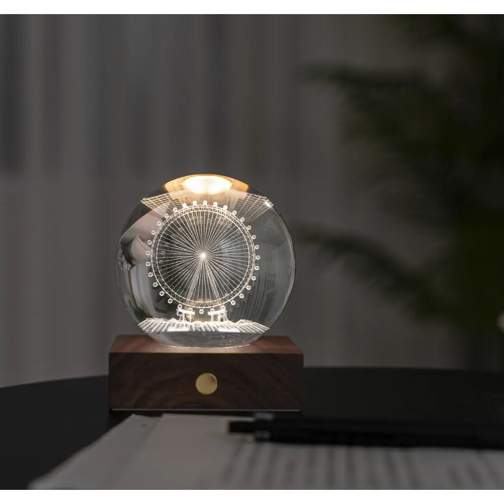 Lampa Amber Crystal 3D laser / Kolekcja przygodowa: Diabelski młyn - obrazek 4