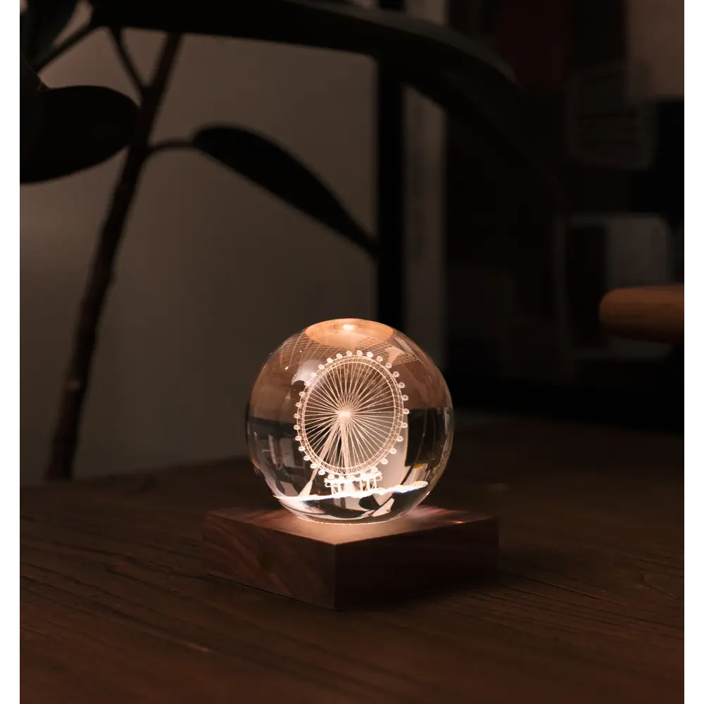 Lampa Amber Crystal 3D laser / Kolekcja przygodowa: Diabelski młyn - obrazek 3