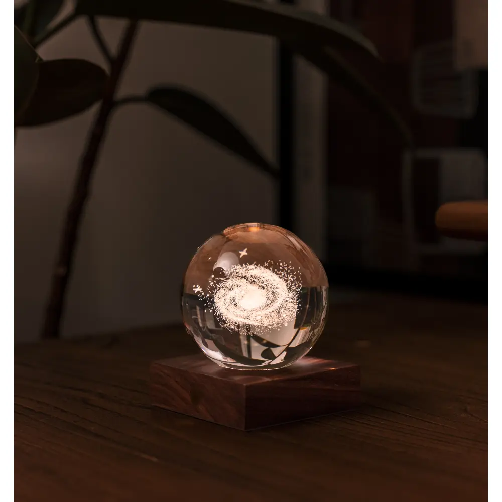 Lampa Amber Crystal 3D laser / Kolekcja kosmiczna: Galaktyka - obrazek 2
