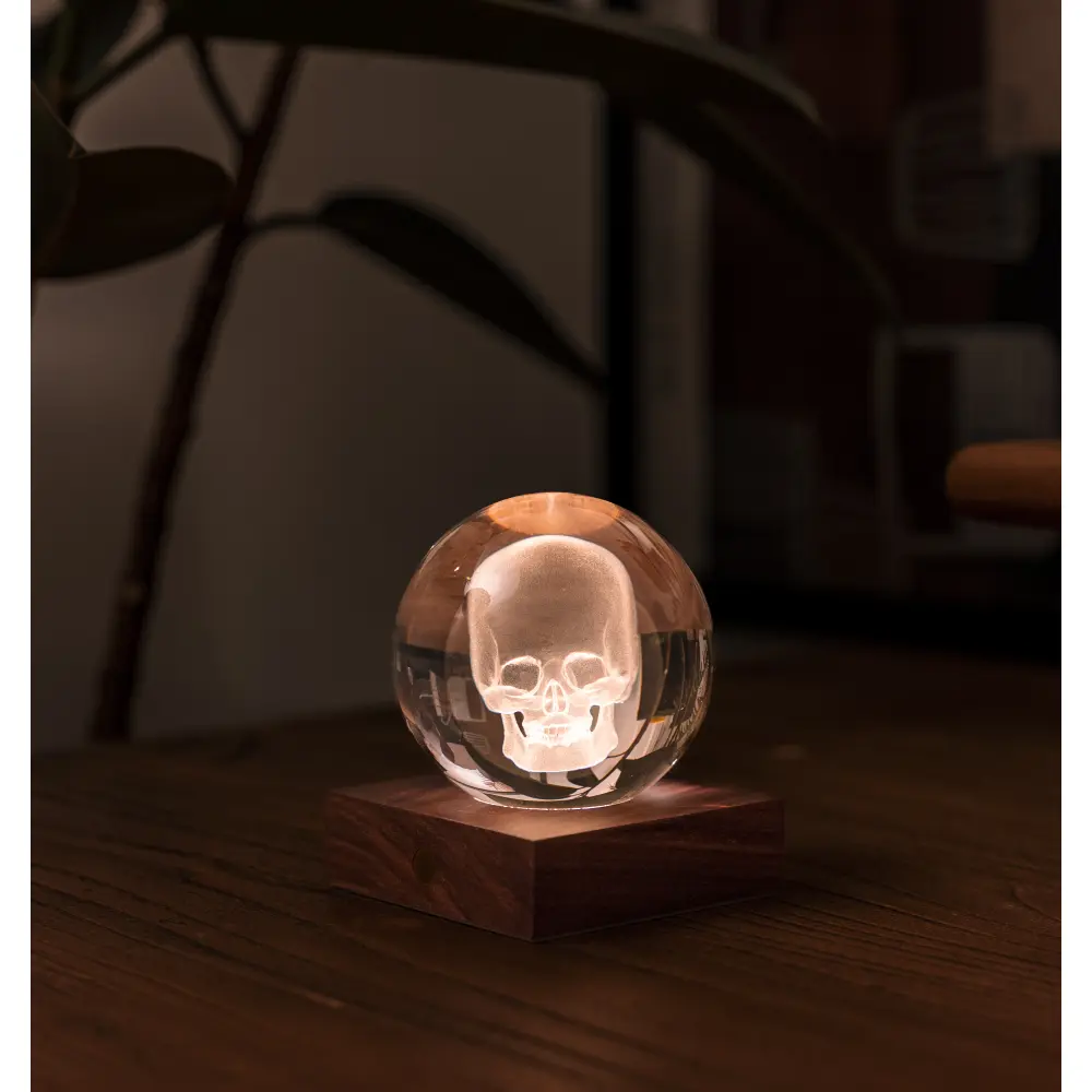 Lampa Amber Crystal 3D laser / Kolekcja przygodowa: Czaszka - obrazek 3