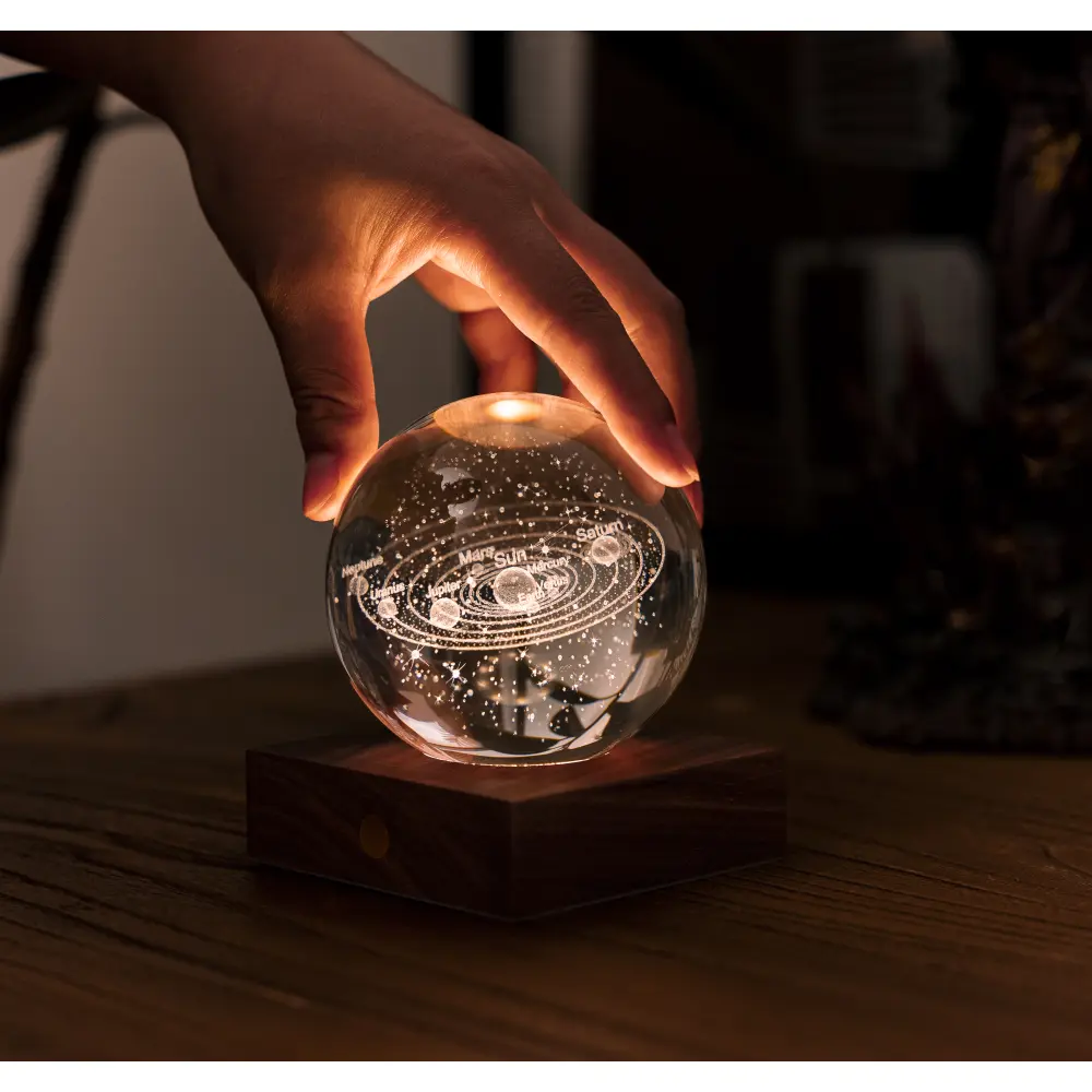 Lampa Amber Crystal 3D laser / Kolekcja kosmiczna: Układ słoneczny - obrazek 2
