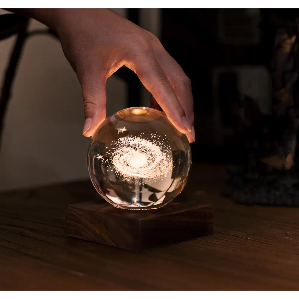 Lampa Amber Crystal 3D laser / Kolekcja kosmiczna: Galaktyka - obrazek 3