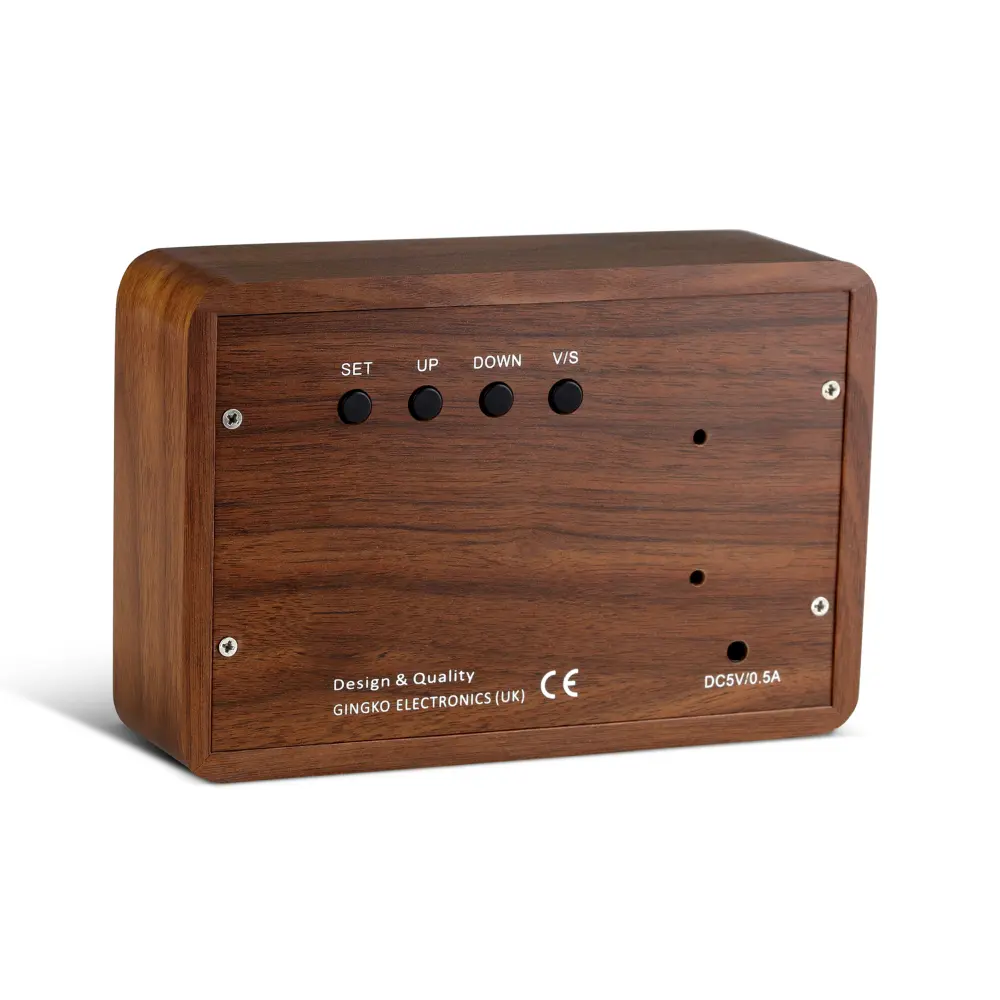 Budzik Brick Click LED Brązowy / Czerwony - obrazek 4