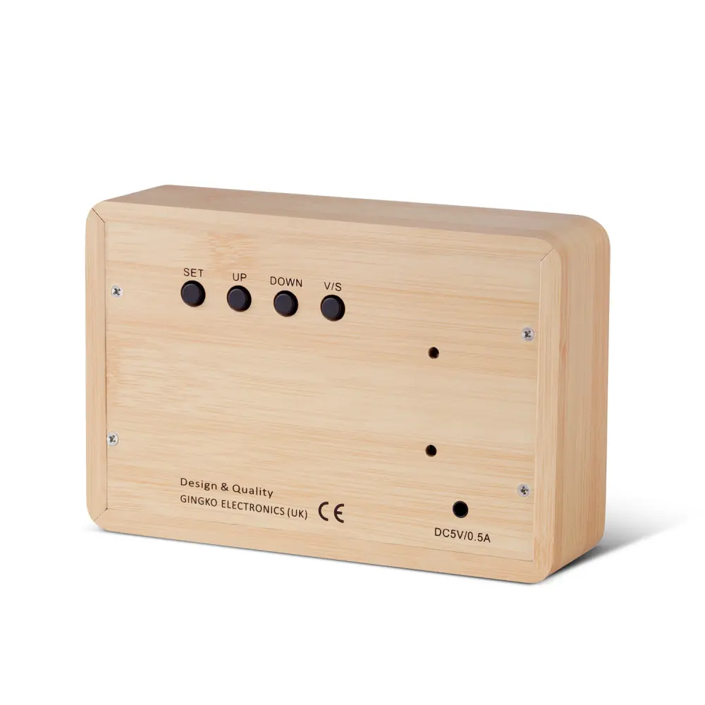 Budzik Brick Click Biały buk LED - obrazek 6