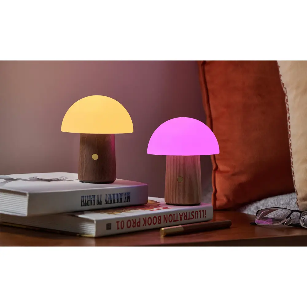 Lampa Alice Mushroom Mini Natural Walnut Wood - obrazek 8