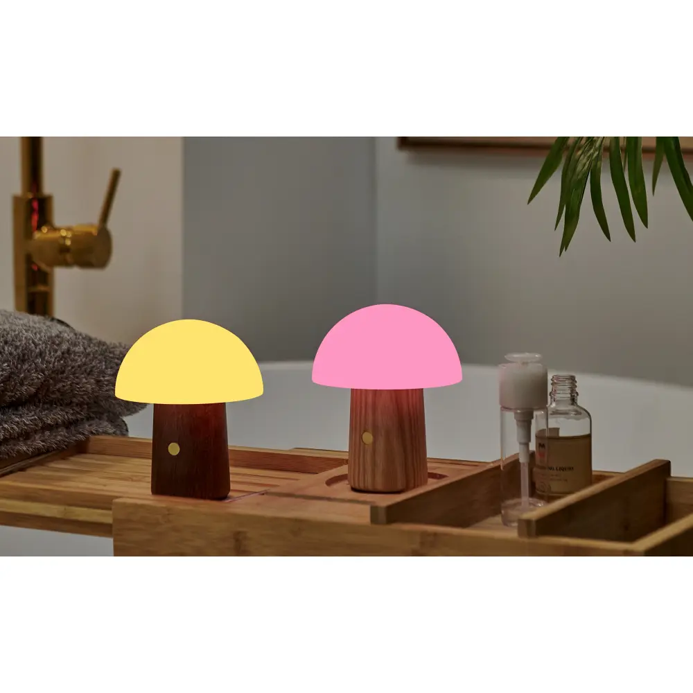 Lampa Alice Mushroom Mini Natural Walnut Wood - obrazek 4