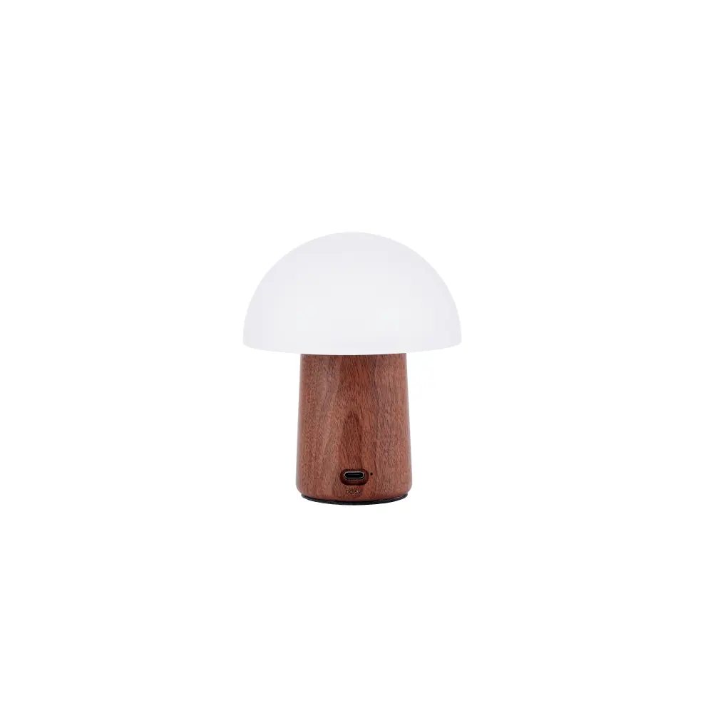 Lampa Alice Mushroom Mini Natural Walnut Wood