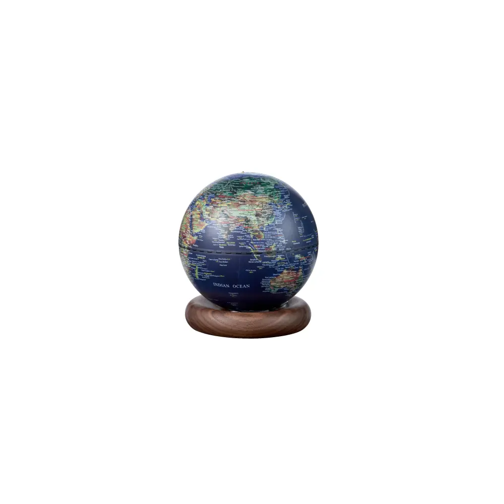 Mini Lampa Atlas Globe Darkblue Walnut base