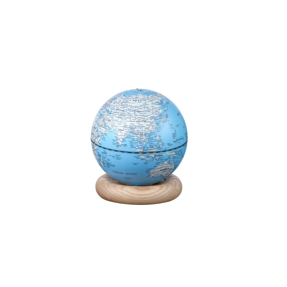 Mini Lampa Atlas Globe Lightblue White Ash base
