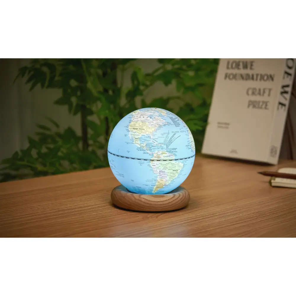 Mini Lampa Atlas Globe Lightblue White Ash base - obrazek 14
