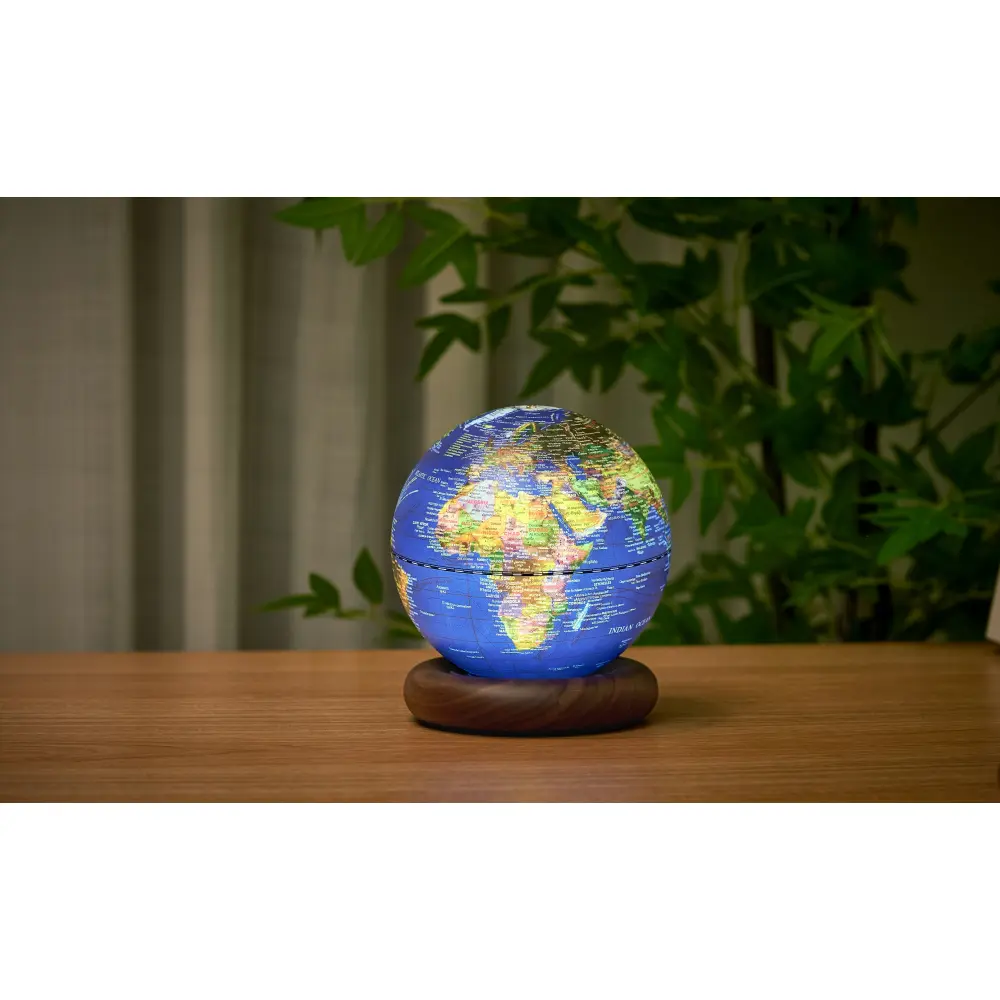 Mini Lampa Atlas Globe Darkblue Walnut base - obrazek 16