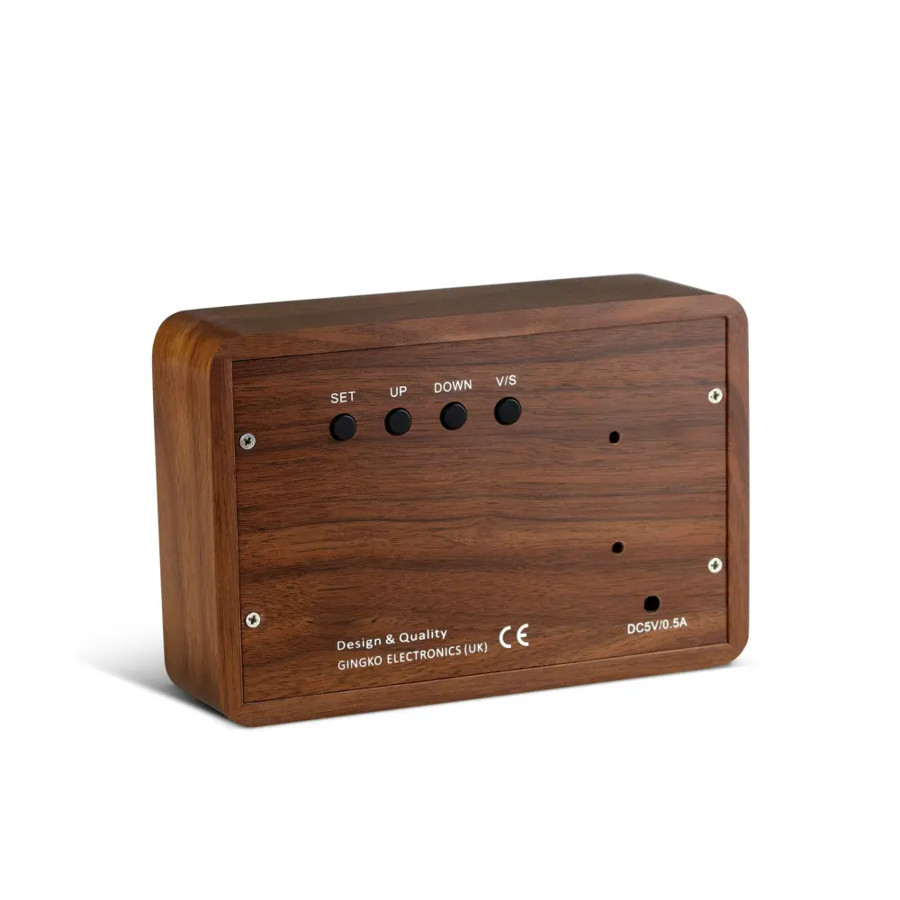 Budzik Brick Click LED Brązowy / Zielony - obrazek 3