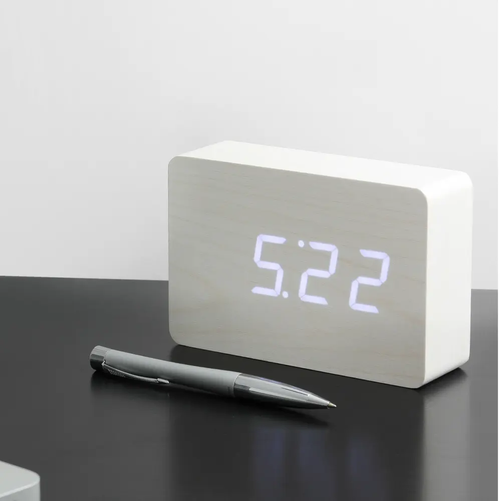 Budzik Brick Click LED Biały - obrazek 3