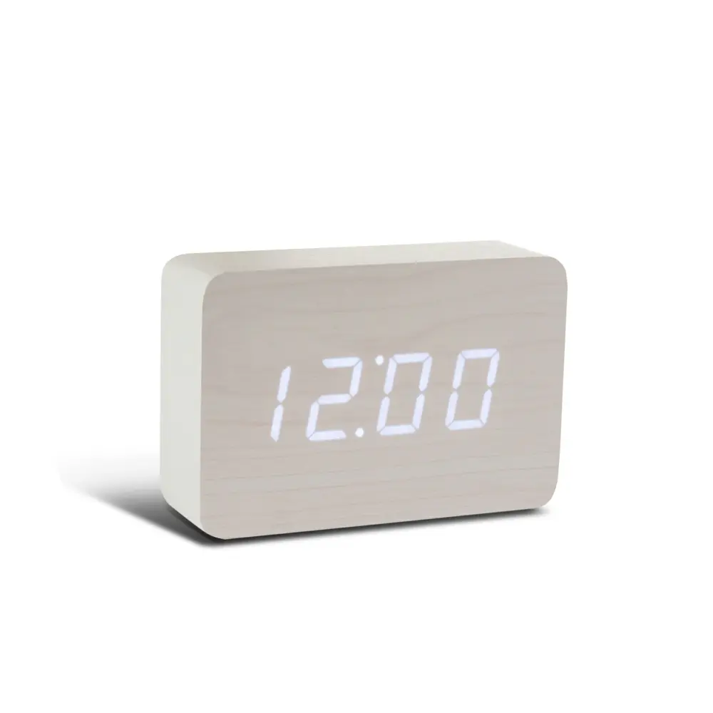 Budzik Brick Click LED Biały