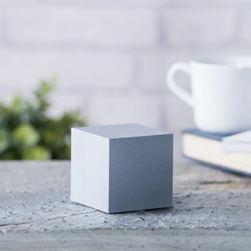 Budzik Wooden Cube Click Aluminium / Biały LED - obrazek 3