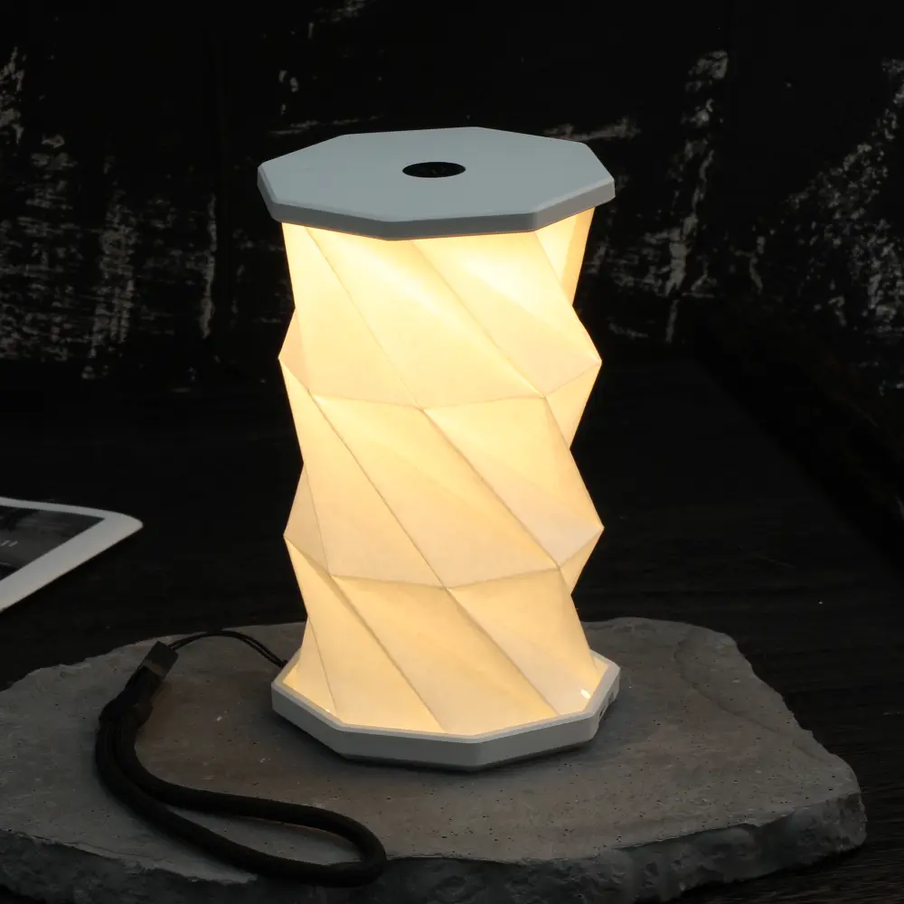 Mini lampa Twist Hexagon Lunar White - obrazek 6