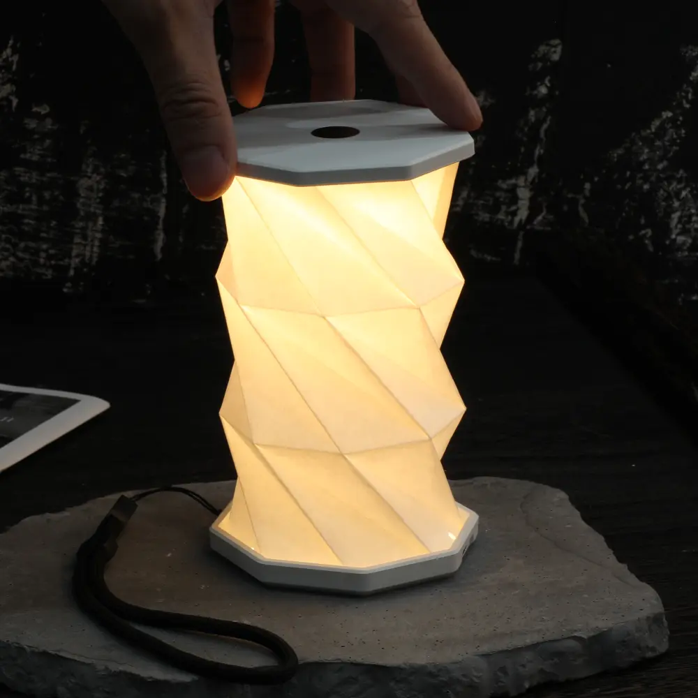 Mini lampa Twist Hexagon Lunar White - obrazek 7