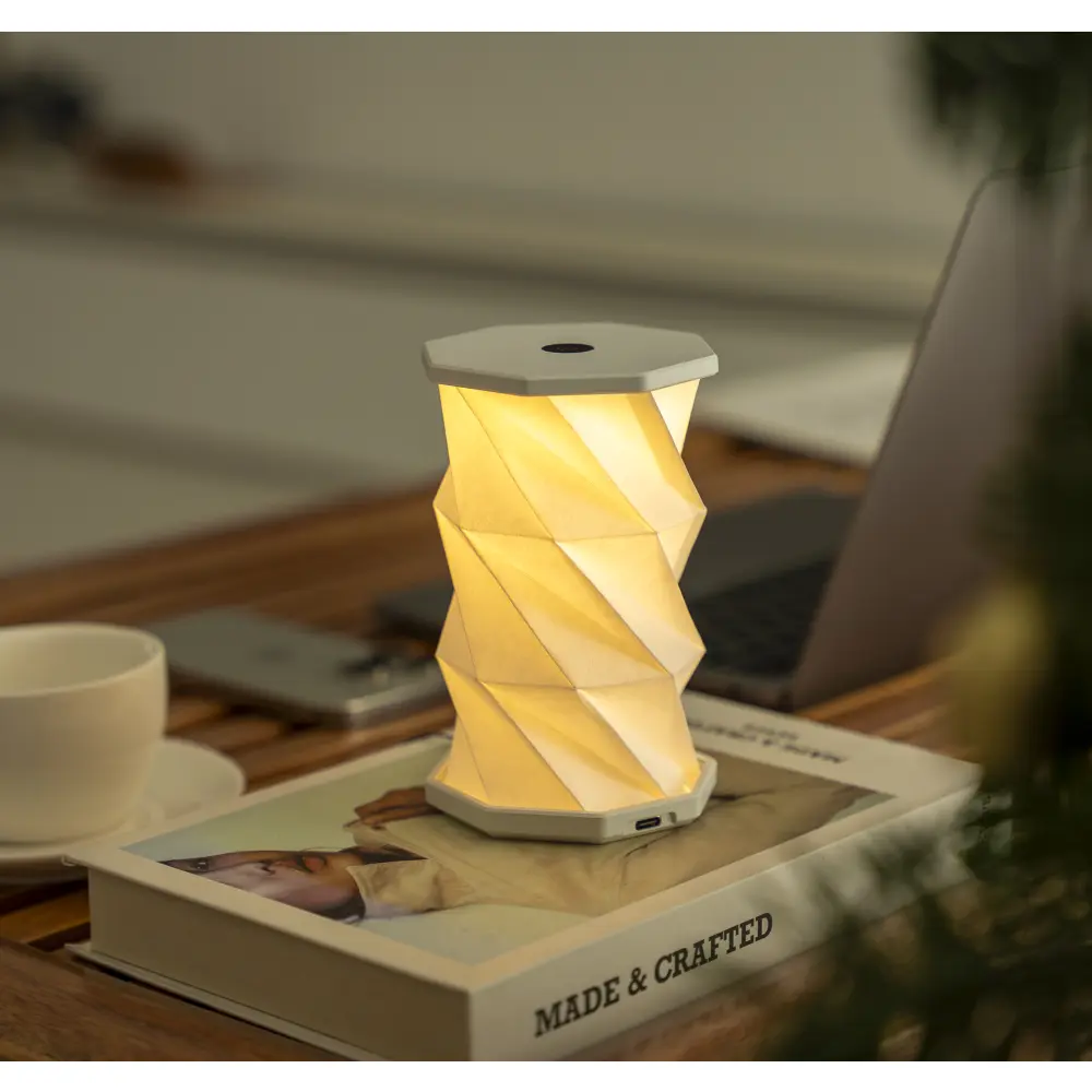 Mini lampa Twist Hexagon Lunar White - obrazek 2