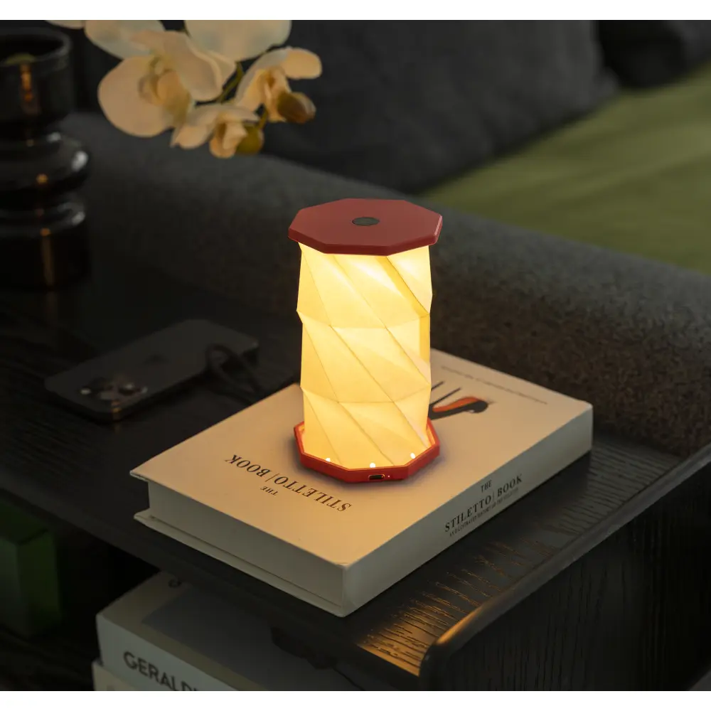 Mini lampa Twist Hexagon Coral Red - obrazek 6