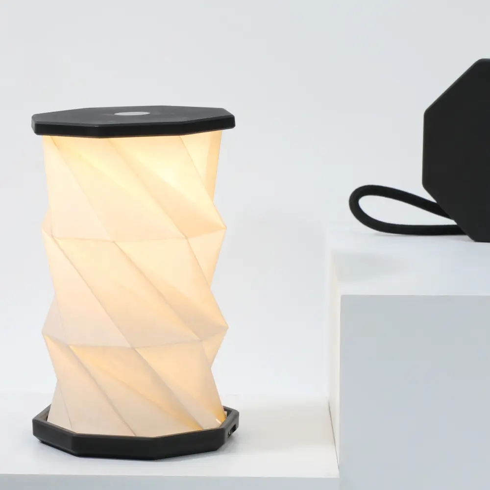 Mini lampa Twist Hexagon Slate Black
